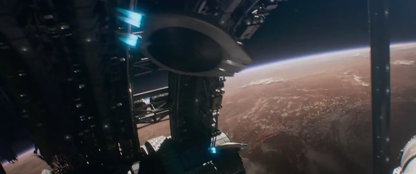 Rymdstationen Resolute i omloppsbana, VFX-shot från Lost in Space